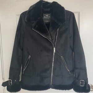 Faux Shearling Biker Jacket